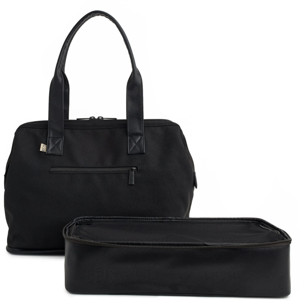 Beis Convertible Mini Weekender in Black